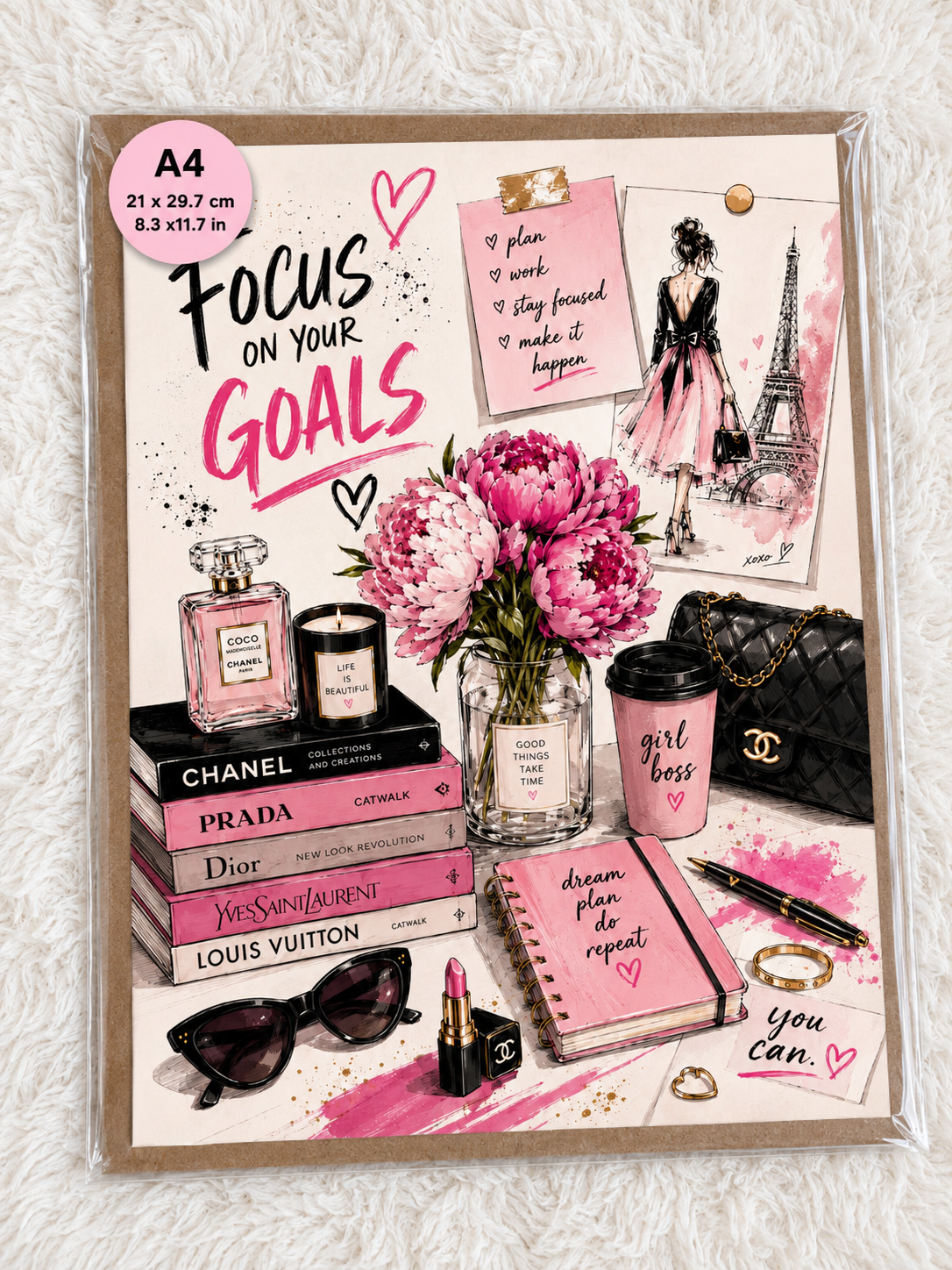 Focus On Your Goals A4 Print