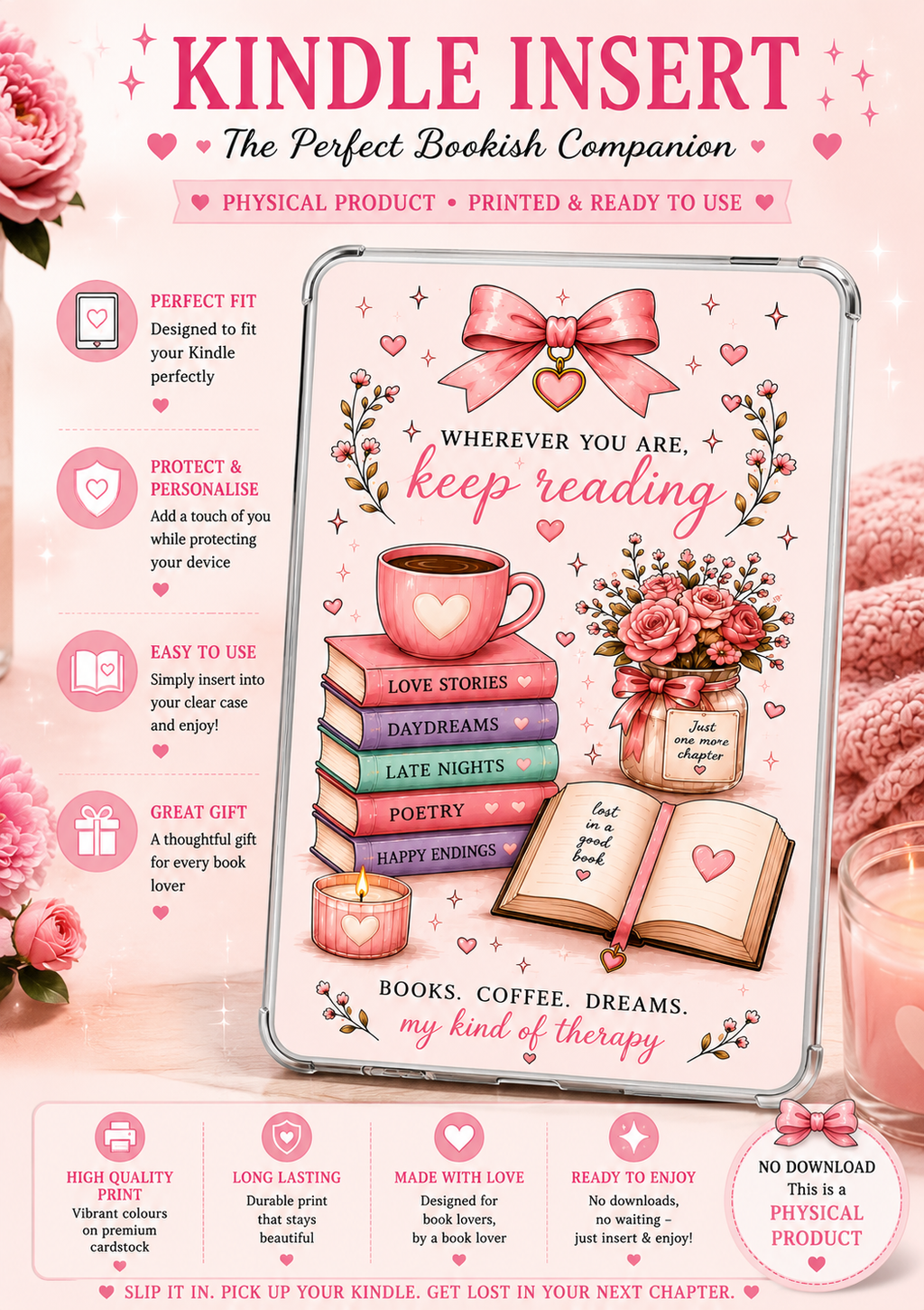 The Book Lover’s Bliss Bundle | Bookish Gift Set | Book Club Stickers, Bookmarks & Kindle Insert | Reading Accessories | Reader Gift