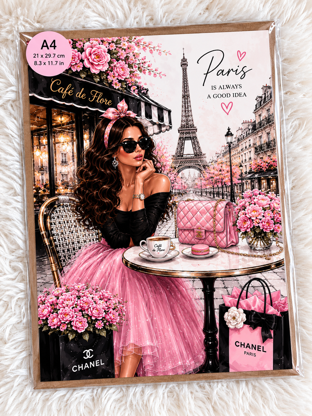 Café de Flore A4 Print
