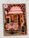 Coffee, Cakes & Pretty Things – Pink Café Wall Art A4 Print