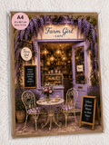 Where Flowers Bloom, So Does Hope – Lavender Café Wall Art A4 Print