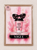 Coffee, Style & Confidence – Fashion Wall Art A4 Print