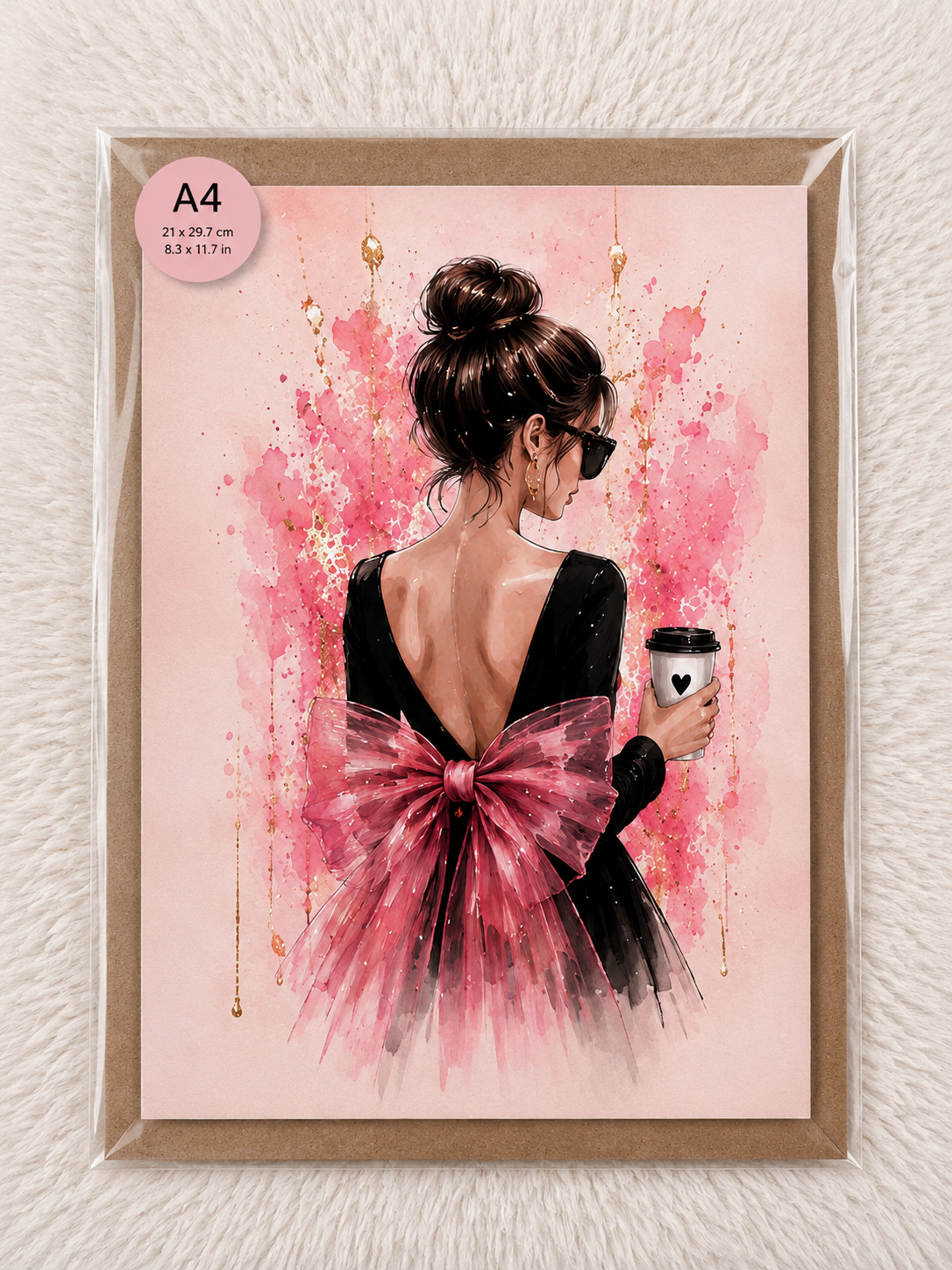 Coffee & Confidence – Fashion Wall Art A4 Print